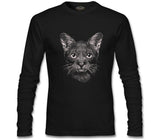 Cat Realistic Siyah Erkek Sweatshirt