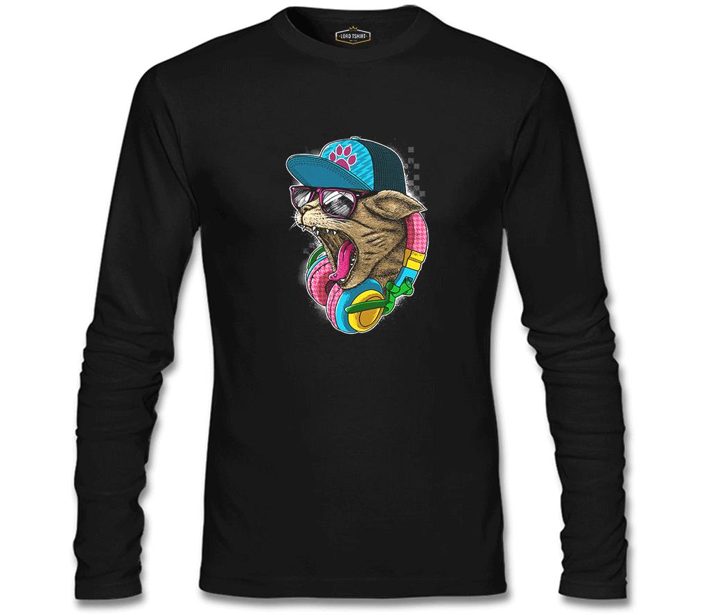 Catphone Müzik  Siyah Erkek Sweatshirt