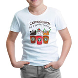 Catpuccino  Beyaz Çocuk Tshirt