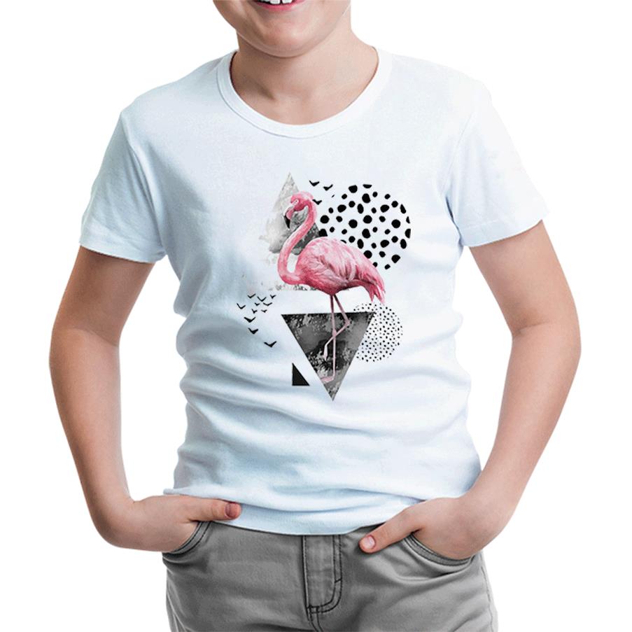 Certain Angles - Flamingo Beyaz Çocuk Tshirt