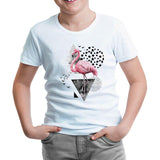 Certain Angles - Flamingo Beyaz Çocuk Tshirt