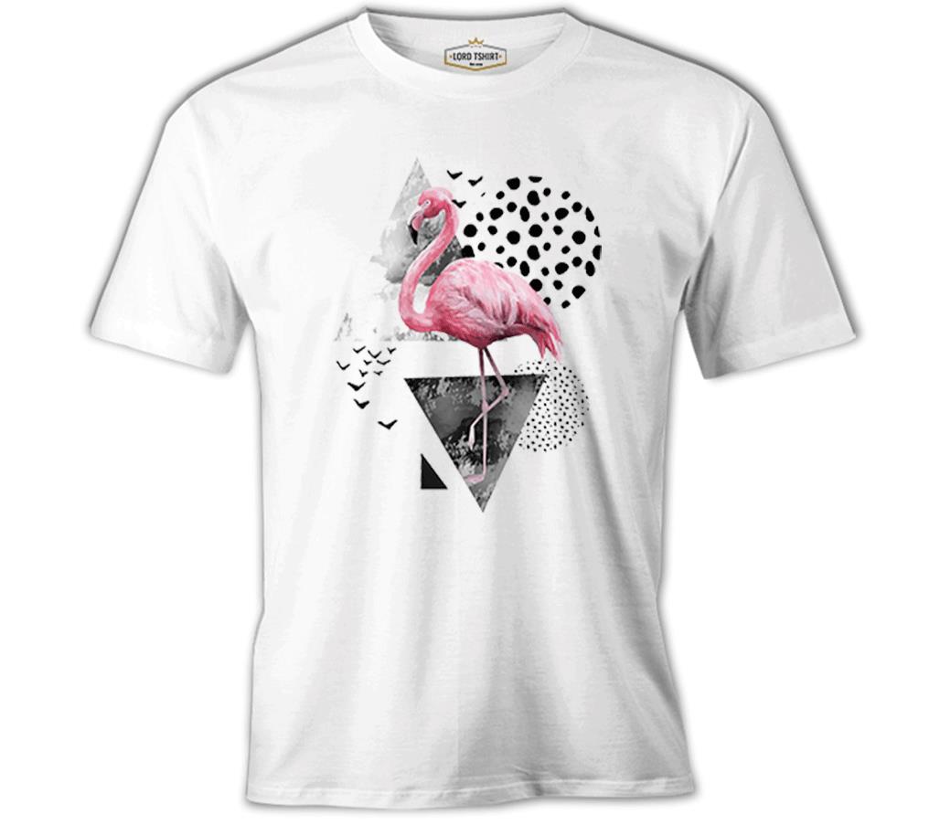 Certain Angles - Flamingo Beyaz Erkek Tshirt