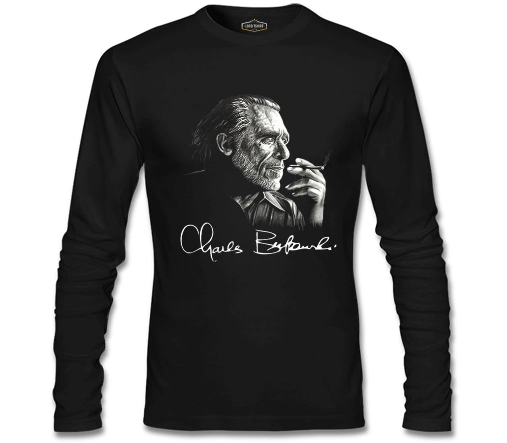 Charles Bukowski Siyah Erkek Sweatshirt