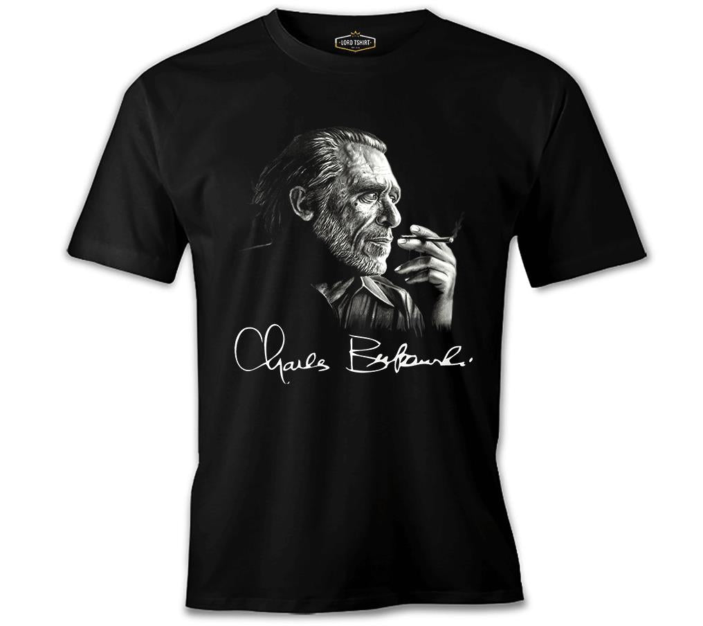 Charles Bukowski Siyah Erkek Tshirt