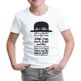 Charlie Chaplin - Curtain White Kids Tshirt