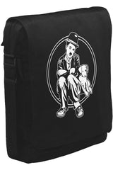 Charlie Chaplin - Köpeğin Hayatı Unisex Siyah Postacı Çanta