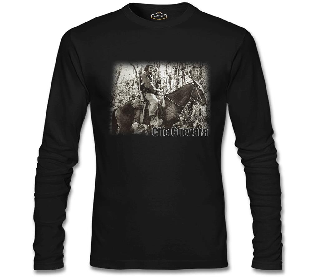 Che Guevara 1  Siyah Erkek Sweatshirt