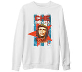 Che Guevara Beyaz Kalın Sweatshirt
