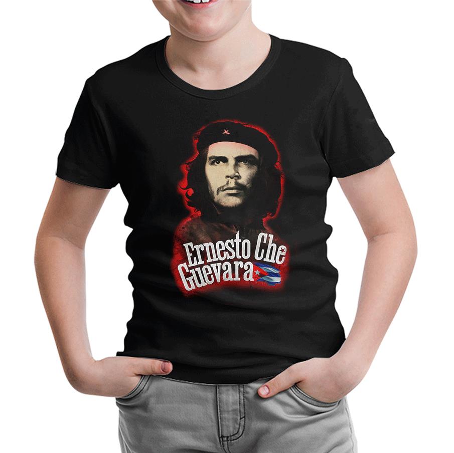 Che Guevara - Flag Siyah Çocuk Tshirt