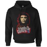 Che Guevara - Flag Siyah Erkek Fermuarsız Kapşonlu