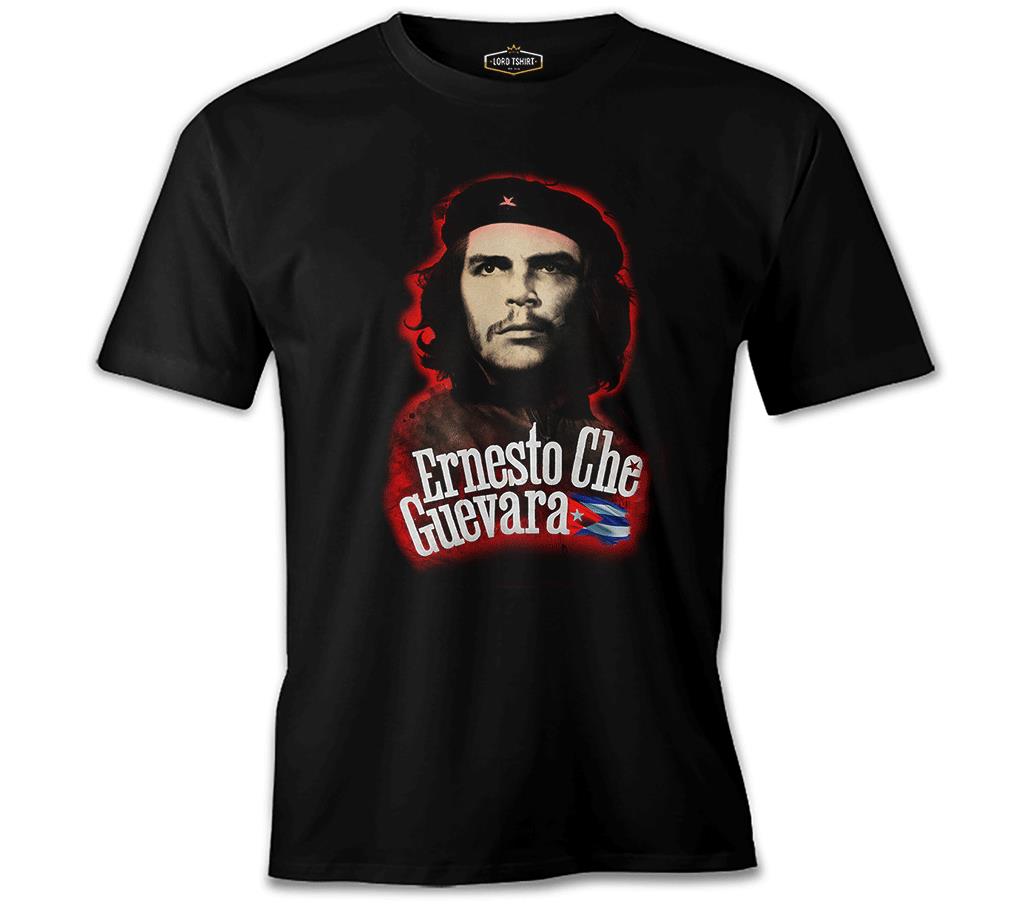Che Guevara - Flag Siyah Erkek Tshirt