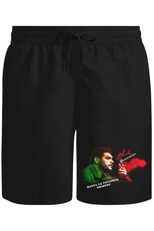 Che Guevara - Green Red Unisex Siyah Şort