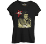 Che Guevara - Puro Siyah Kadın Tshirt