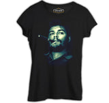Che Guevara - Smoke 2 Siyah Kadın Tshirt