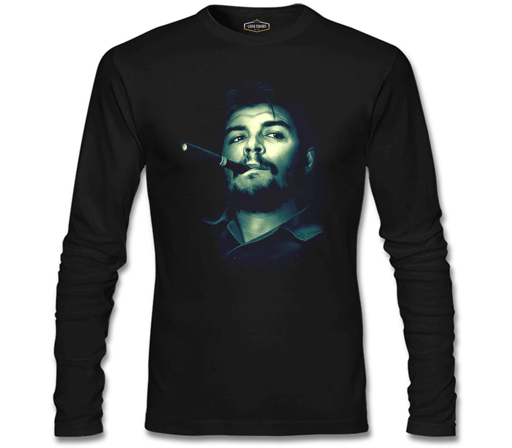 Che Guevara - Smoke 2 Siyah Erkek Sweatshirt