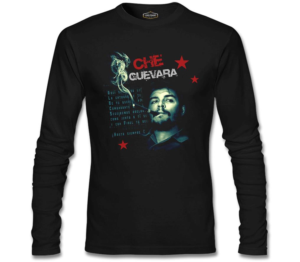 Che Guevara - Smoke Siyah Erkek Sweatshirt