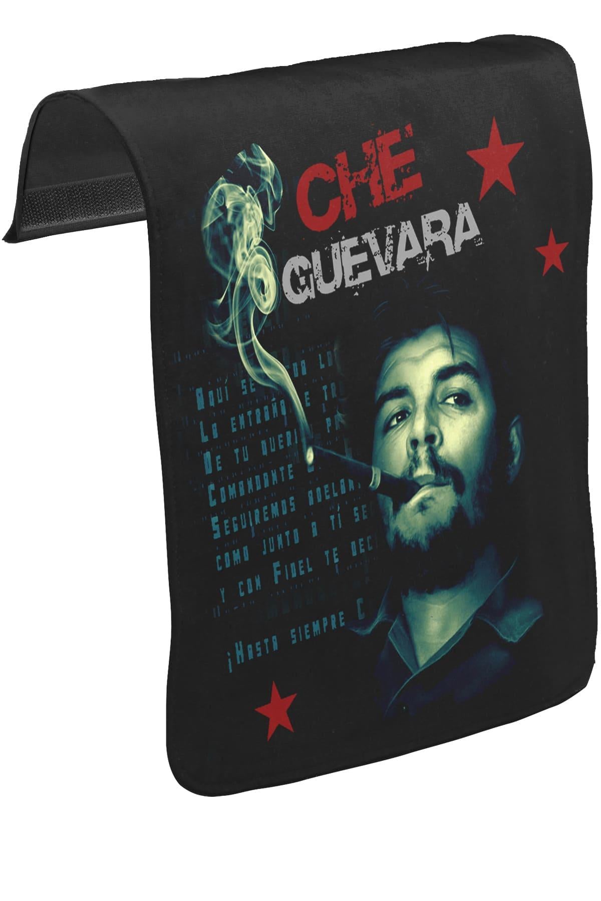 Che Guevara - Smoke Unisex Siyah Tak-Çıkar Postacı Çanta Kapağı CK-18