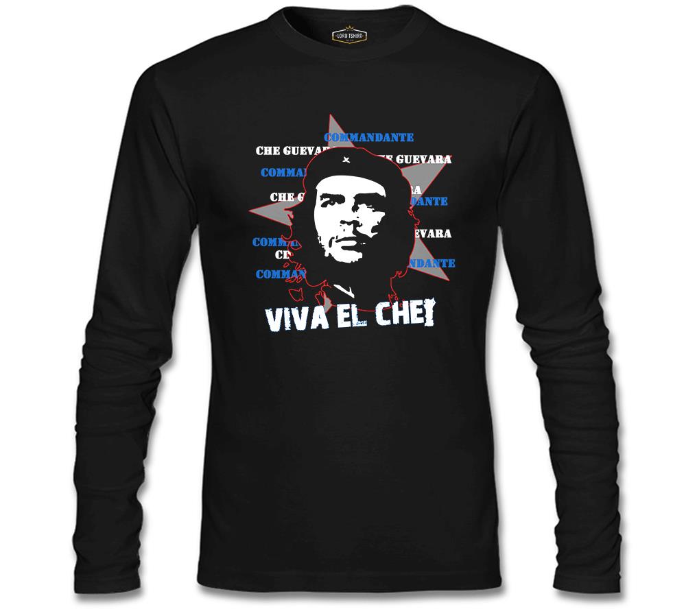 Che Guevara - Viva Siyah Erkek Sweatshirt