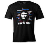 Che Guevara - Viva Siyah Erkek Tshirt