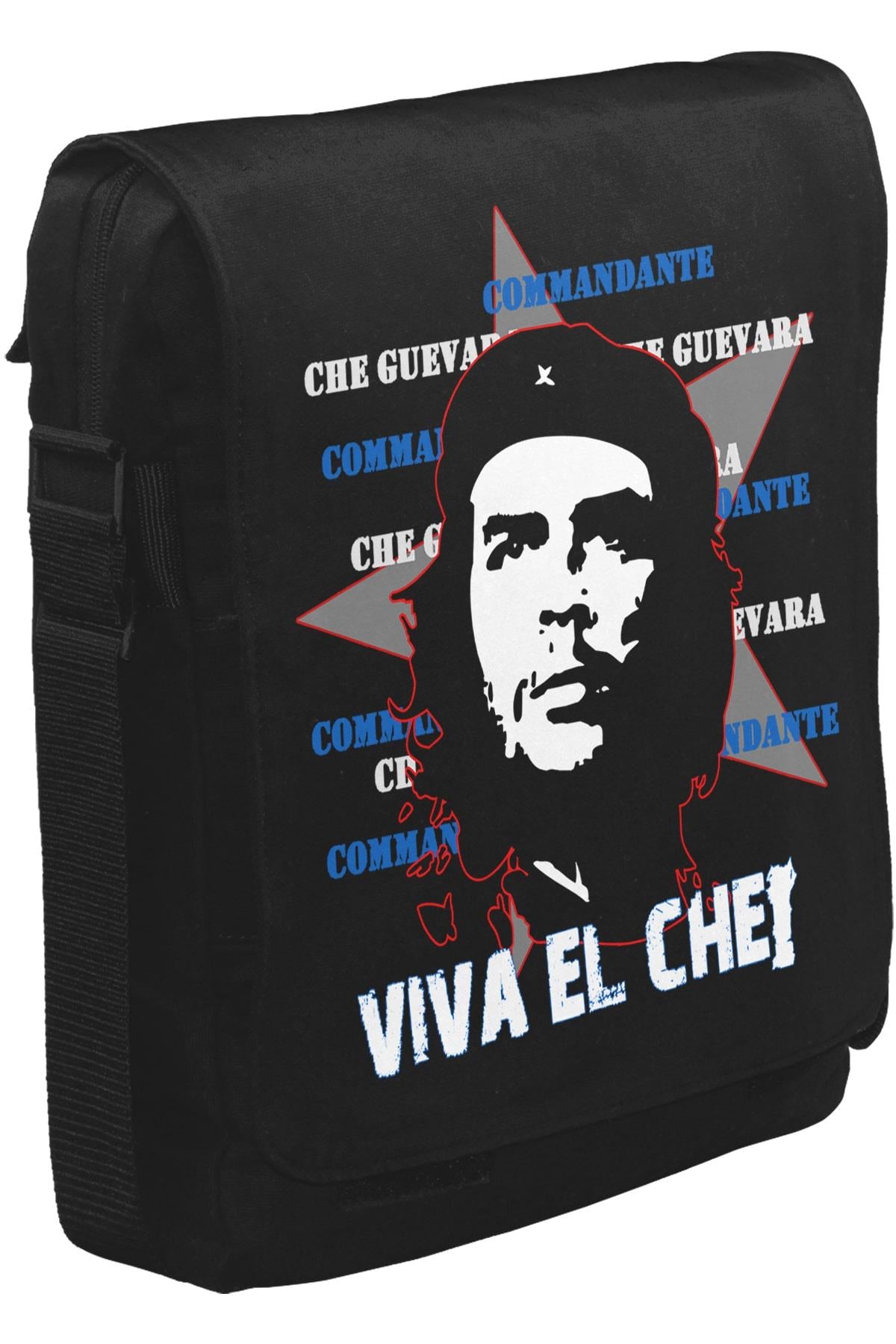 Che Guevara - Viva Unisex Siyah Postacı Çanta
