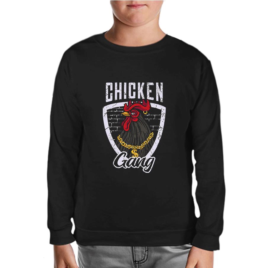 Chicken Gang Black Kids Sweatshirt