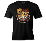 Chinese Lion King of All Beasts Siyah Erkek Tshirt