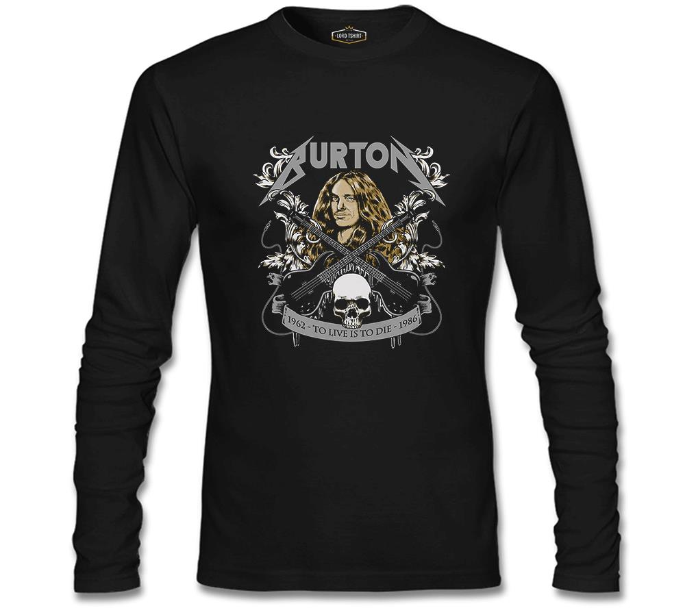 Cliff Burton - To Live Is To Die Siyah Erkek Sweatshirt