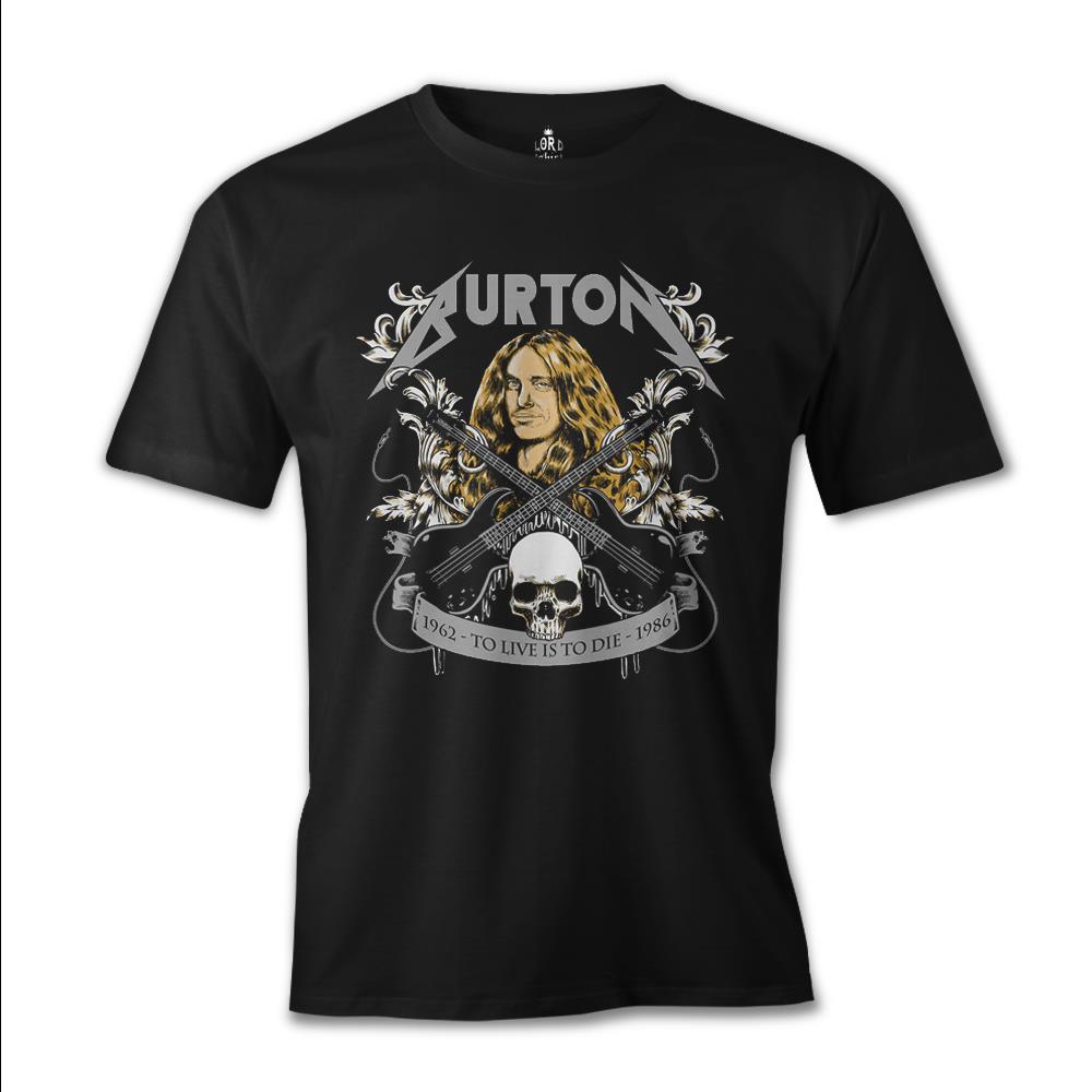 Cliff Burton - To Live Is To Die Black Men's Tshirt