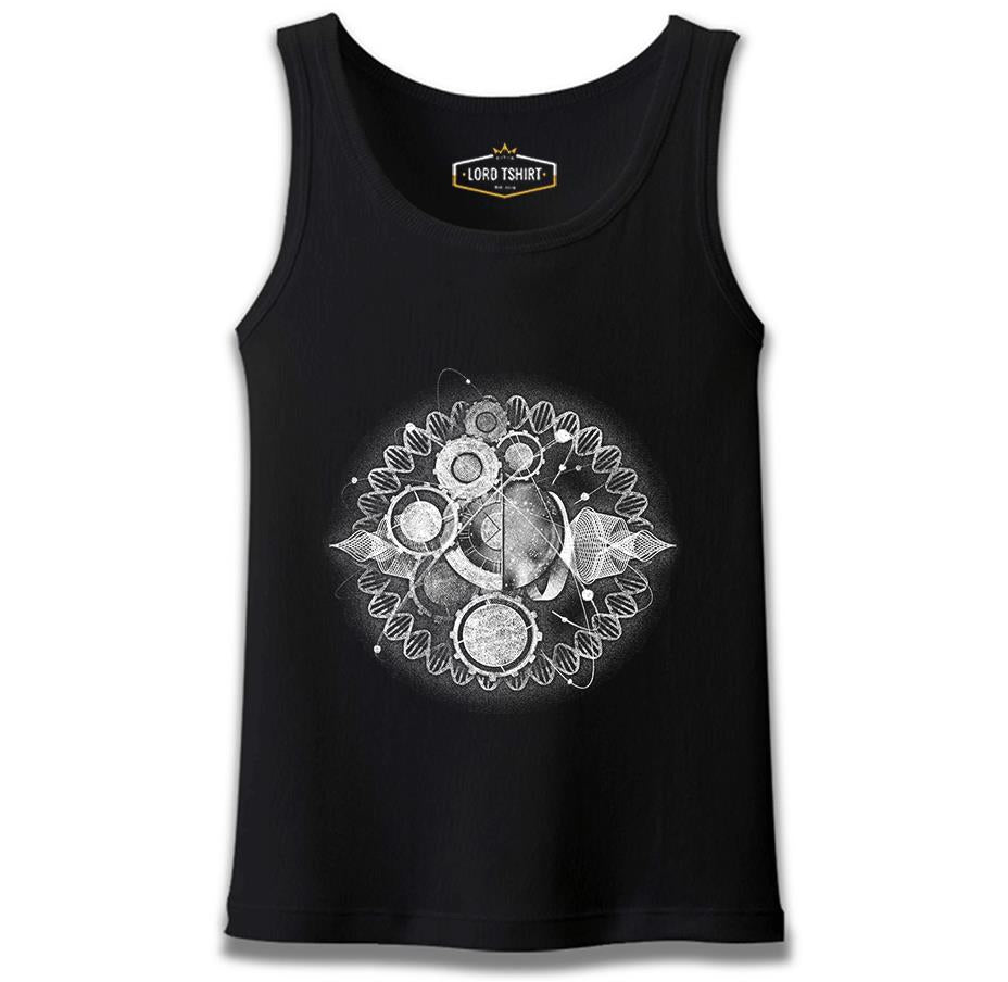 Clock Universe in DNA Chains Abstract Siyah Erkek Atlet