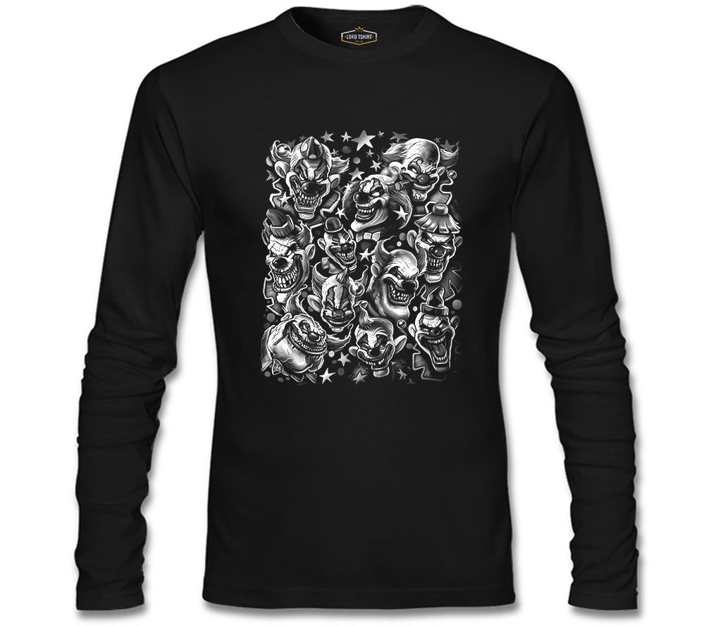Clown Siyah Erkek Sweatshirt