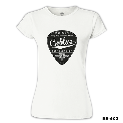 CNBlue - Code Blue Beyaz Kadın Tshirt