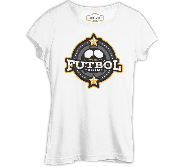 Çocuk Futbol Takımı - Logo Beyaz Kadın Tshirt