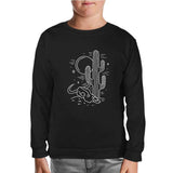 Desert Cactus Black Kids Sweatshirt