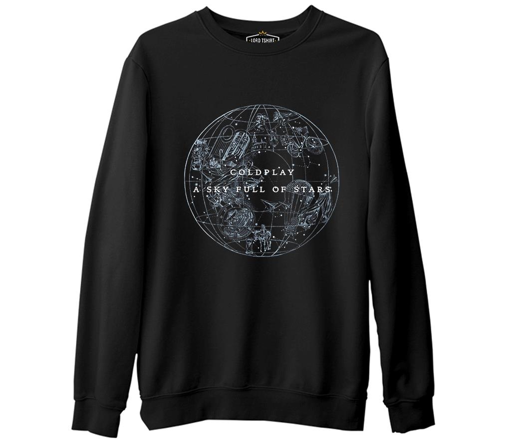 Coldplay - A Sky Full Of Stars Siyah Erkek Kalın Sweatshirt