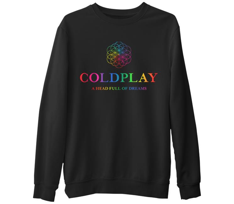 Coldplay - Dreams Black Men's Thick Sweatshirt