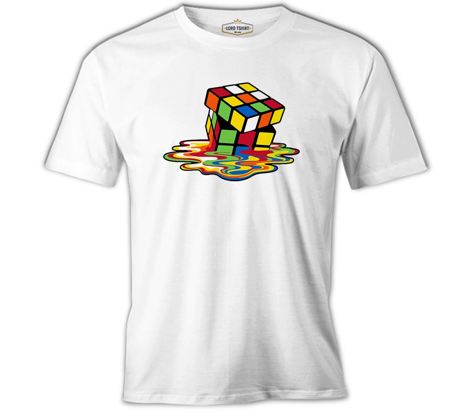 Color Cubes White Men's Tshirt 