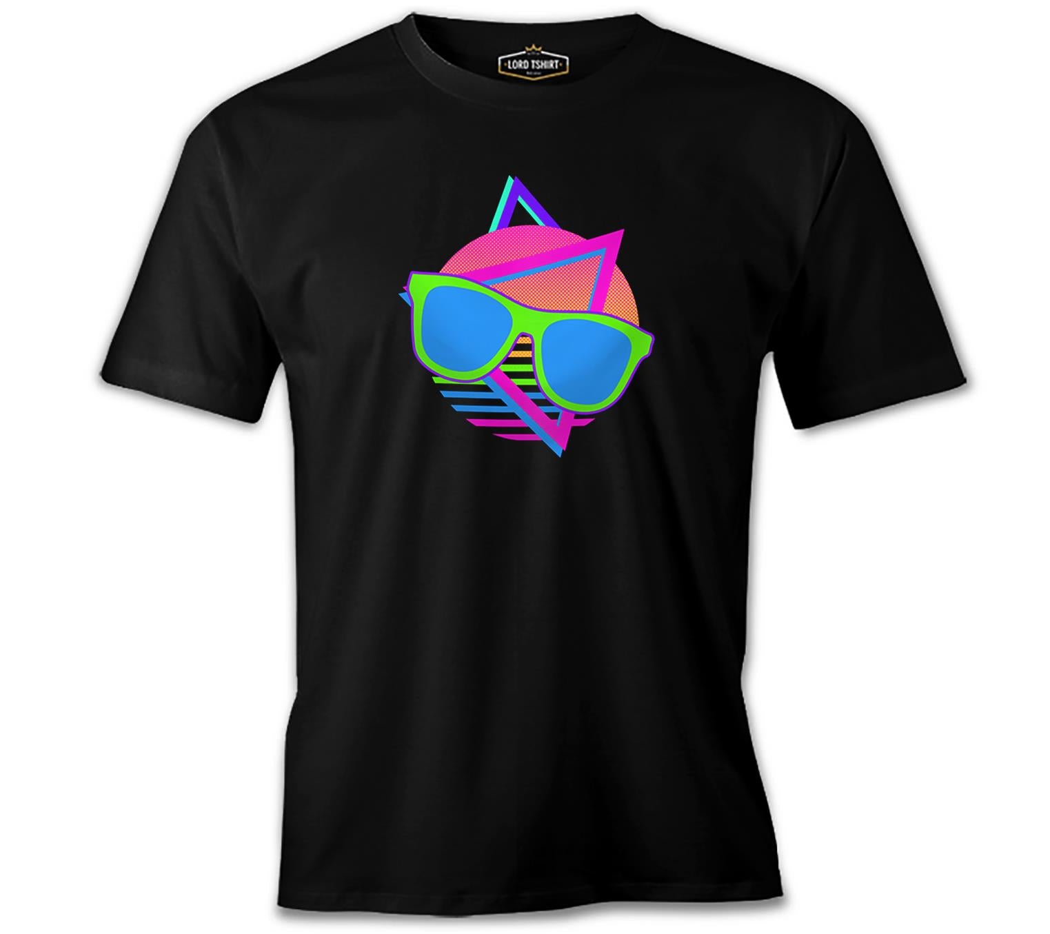 Color Geometrika - Gözlük Siyah Erkek Tshirt