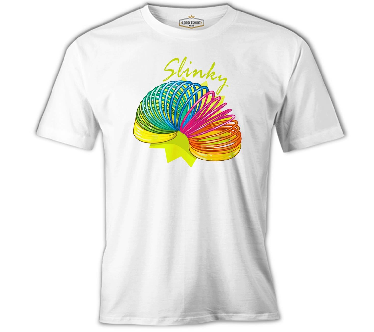 Color Slinky White Men's Tshirt 