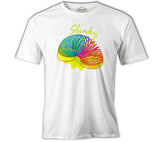 Color Slinky White Men's Tshirt 