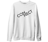 Connect with N Beyaz Erkek Kalın Sweatshirt