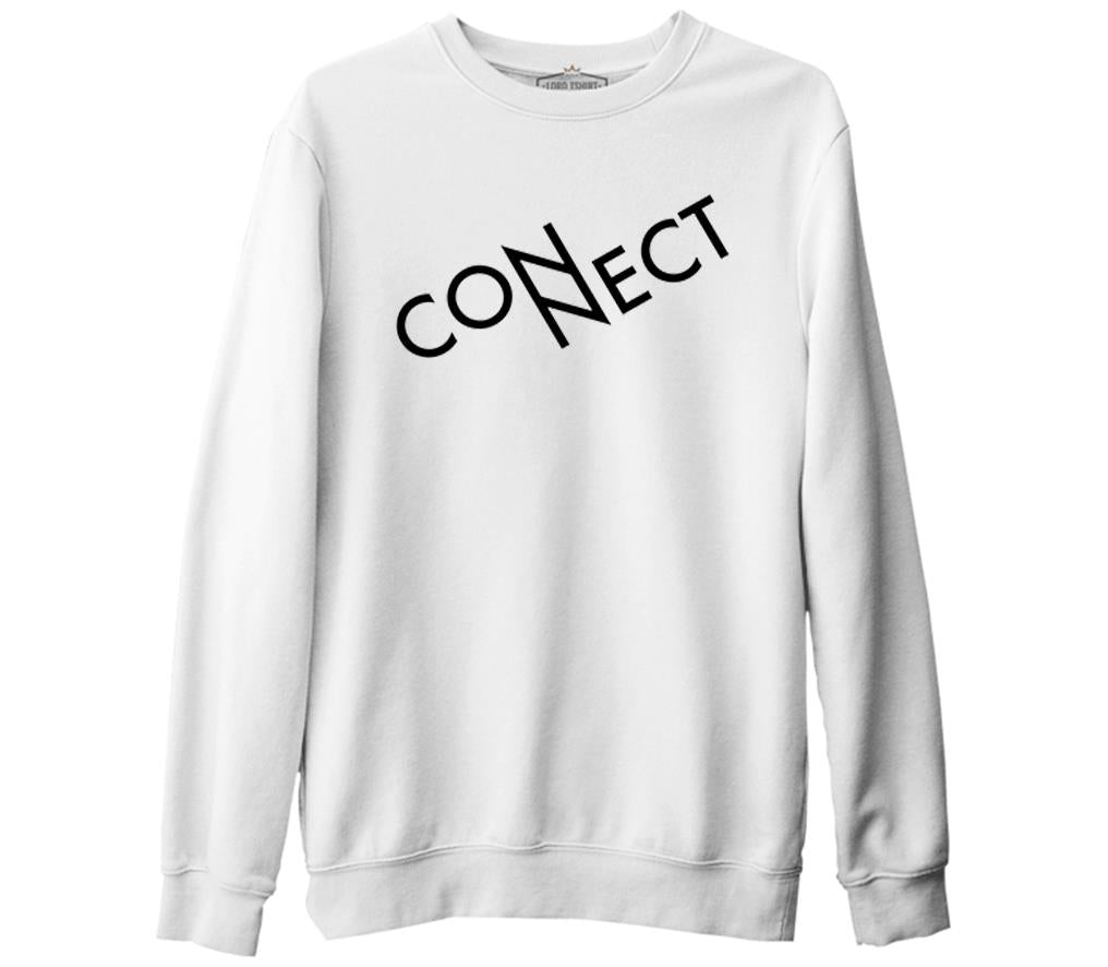 Connect with N White Men's Thick Sweatshirt