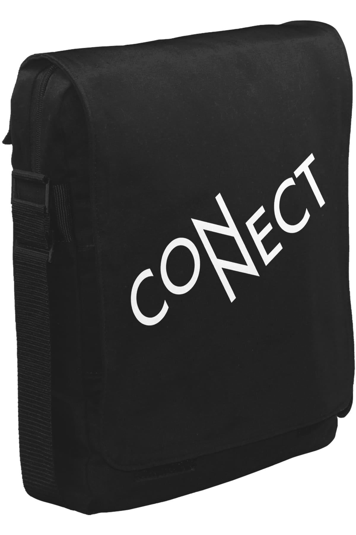 Connect with N Unisex Siyah Postacı Çanta
