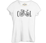 Cool Bicycle Beyaz Kadın Tshirt