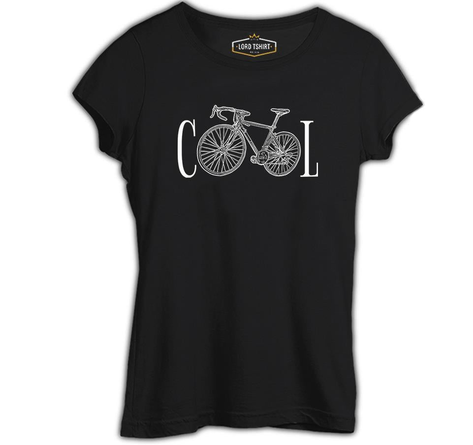 Cool Bicycle Siyah Kadın Tshirt