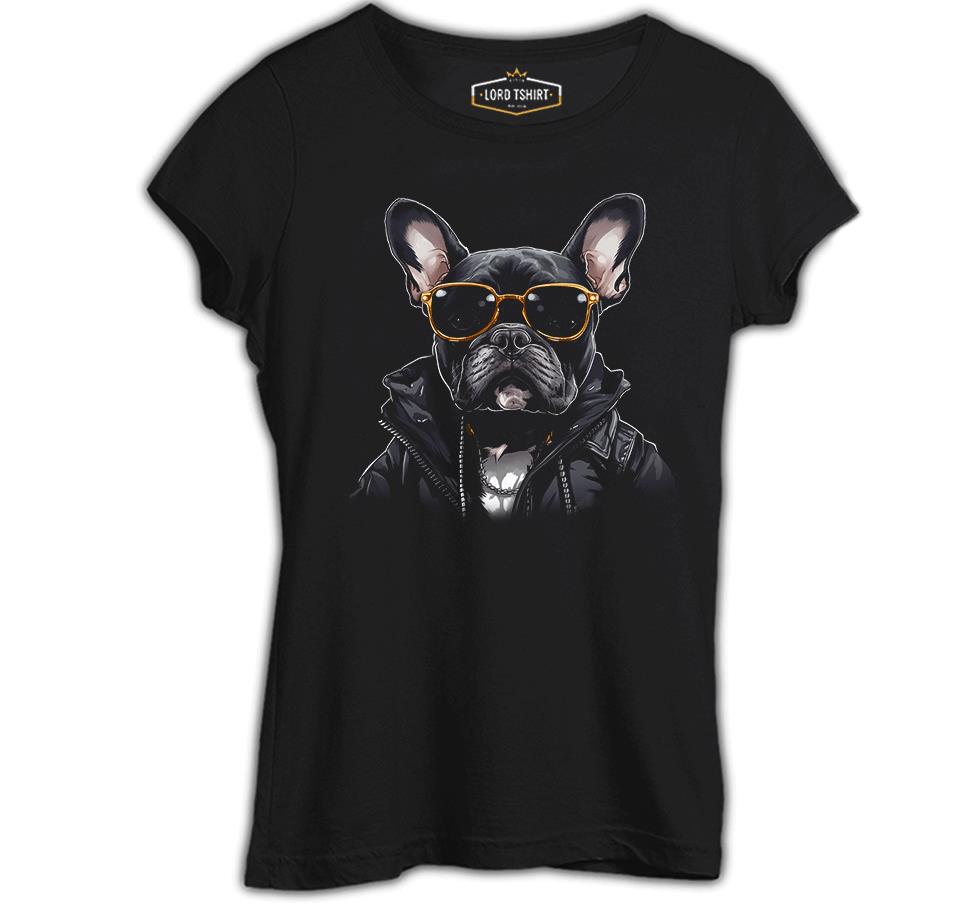 Cool French Bulldog Black Women's Tshirt 