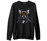 Cool French Bulldog Black Men's Thick Sweatshirt 