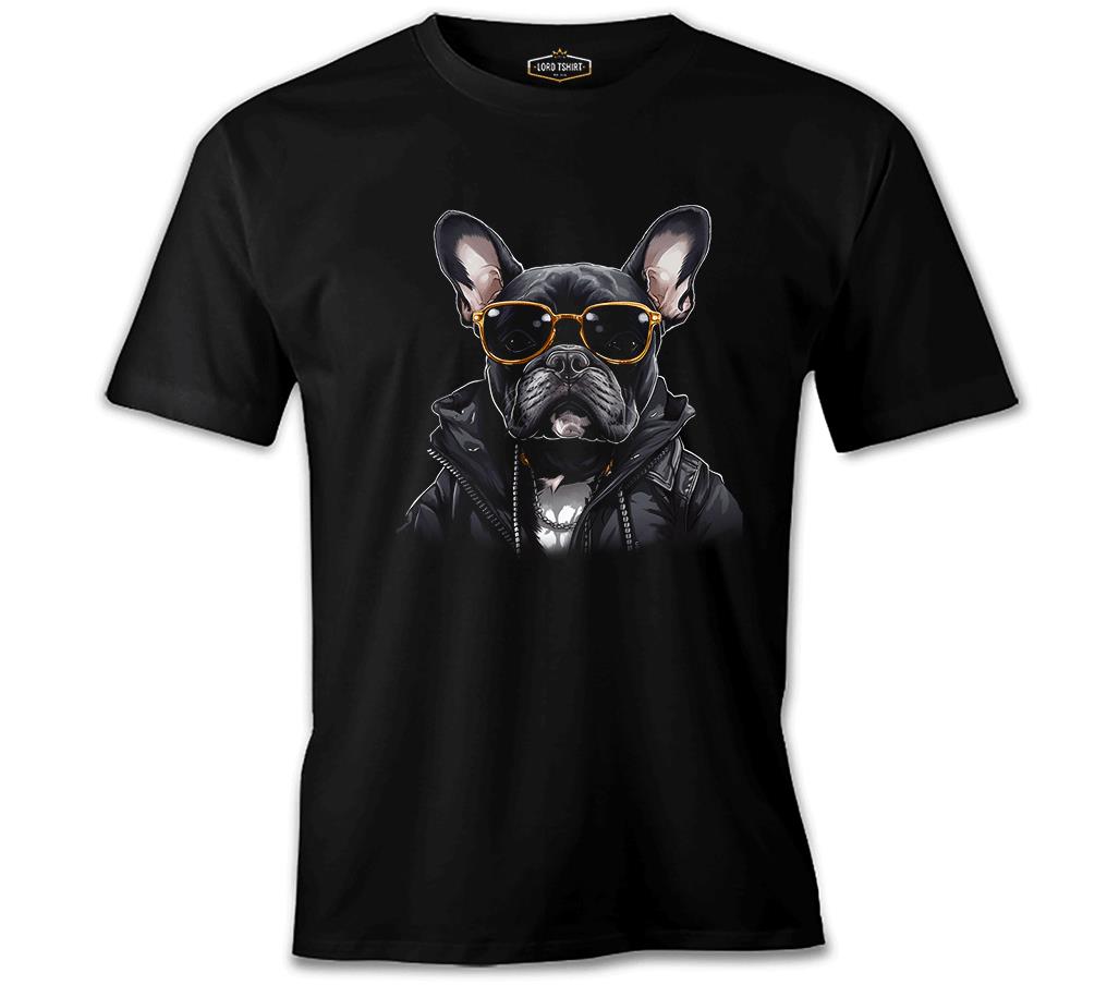 Cool French Bulldog Black Men's Tshirt 