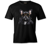 Cool French Bulldog Black Men's Tshirt 