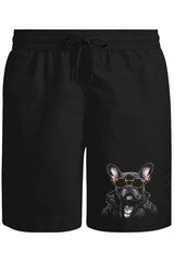 Cool French Bulldog Unisex Siyah Şort