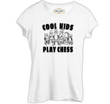 Cool Kids Play Chess White Women's Tshirt